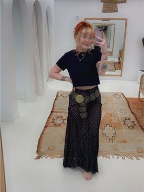 Lace maxi skirt